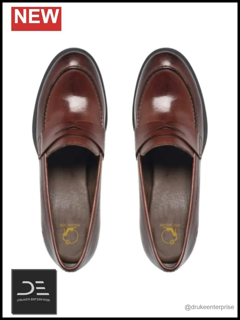 Vintage Chunky Heel Loafers for Women - Slip On Dress Shoes